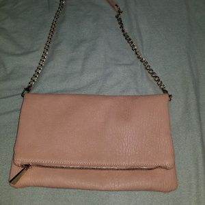 Forever 21 nude clutch/shoulder bag